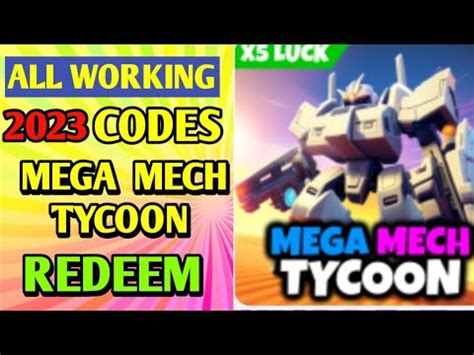 mega mech tycoon codes|Roblox Mega Mech Tycoon Codes (December 2022): .